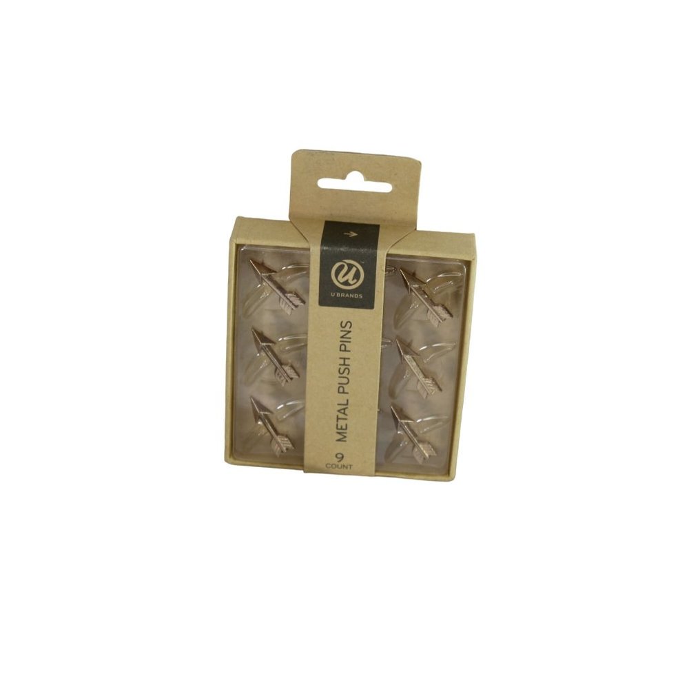 9 U Brands Arrow Metal Push Pins